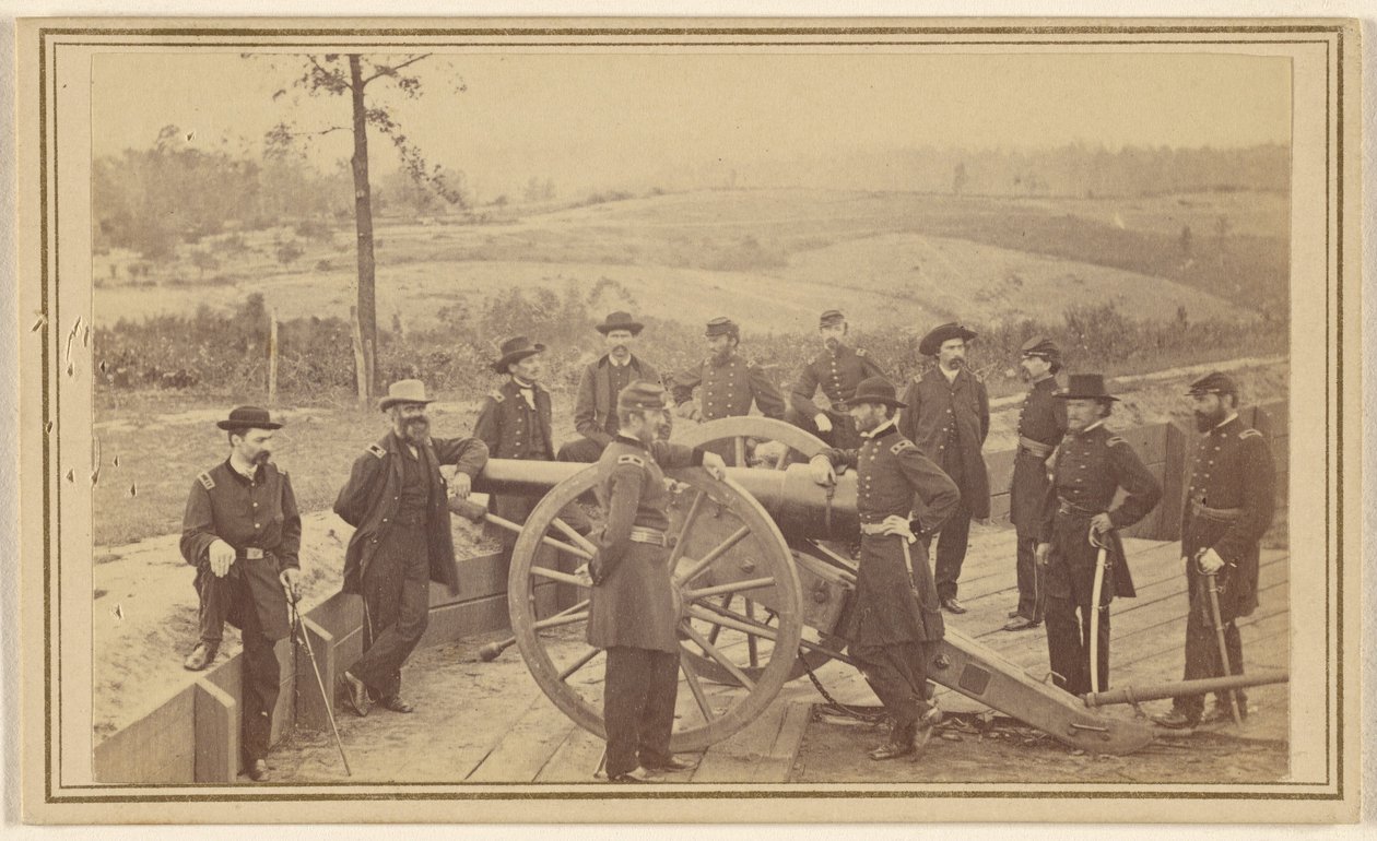 General Sherman og hans stab før Atlanta, 19. juli 1864 af Mathew B. Brady