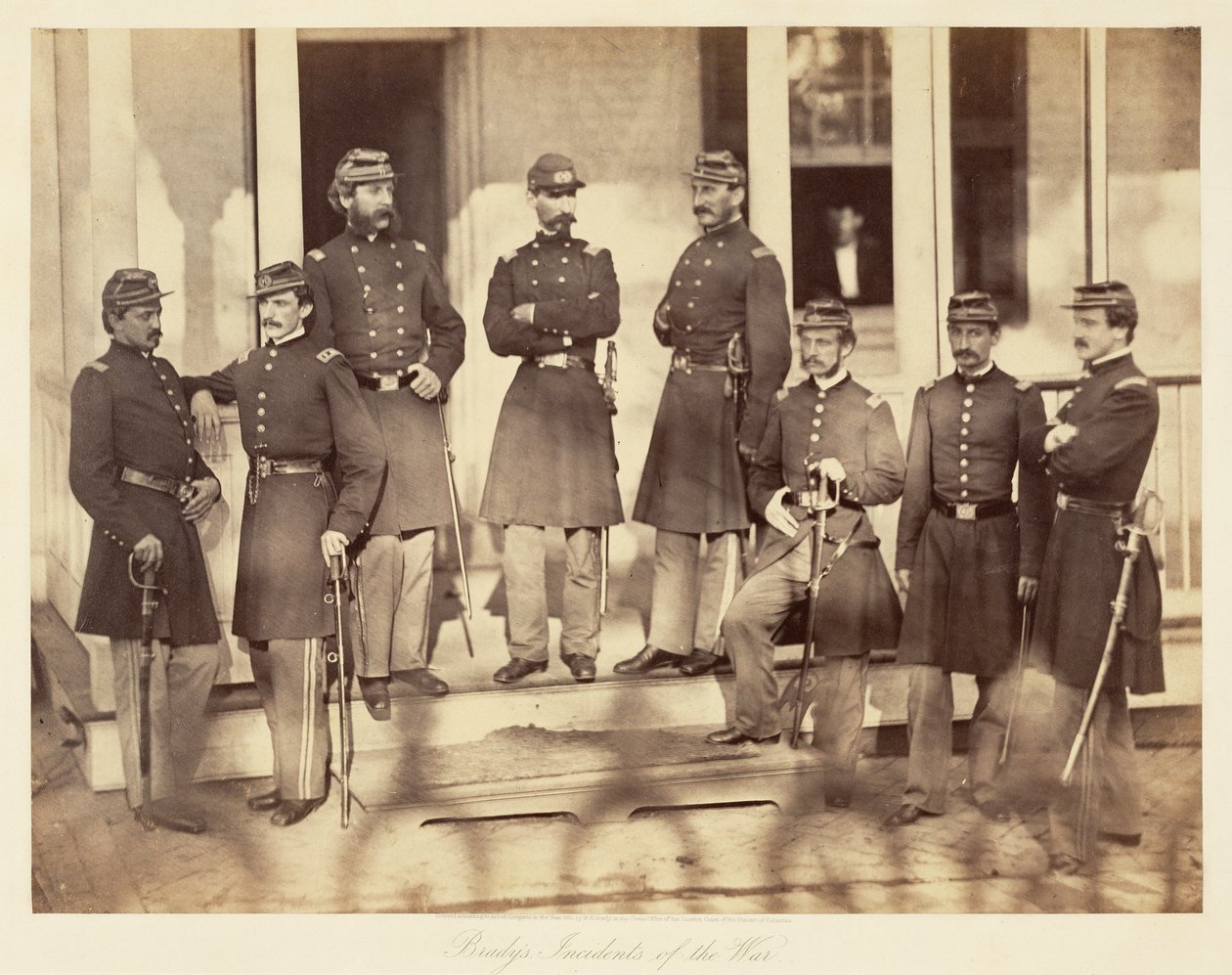 Officerer, 71. regiment, New York-infanteriet af Mathew B. Brady