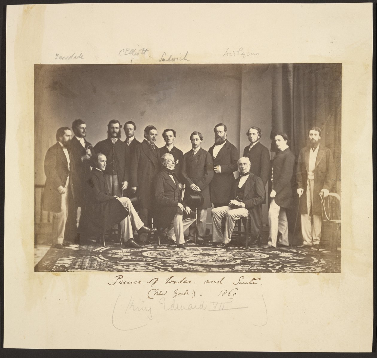 Prince of Wales og Suite (New York). 1860 af Mathew B. Brady