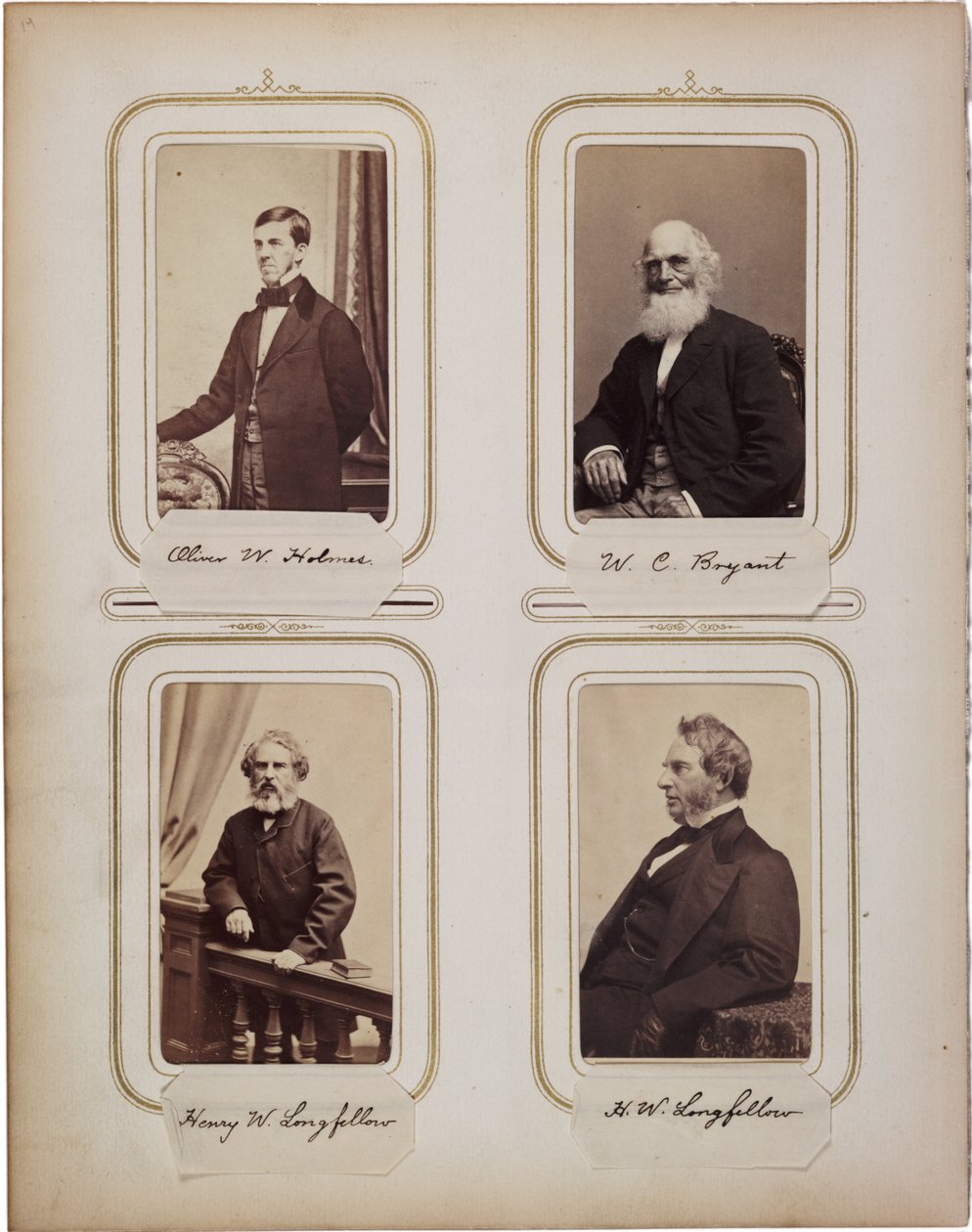 Album med 200 cartes de visite, de fleste af Brady 1865 ca. af Mathew B. Brady