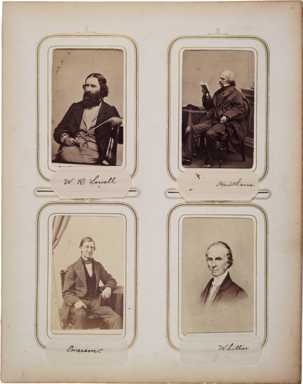 Album med 200 cartes de visite, de fleste af Brady, ca. 1865 (sepia foto) af Mathew B. Brady