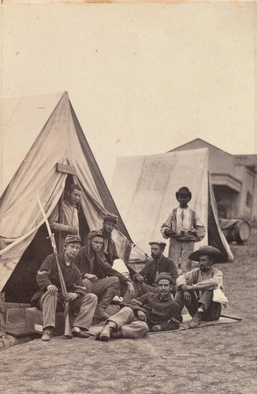 [Lejrscene med soldater fra den 22. New York State Militia, Harper