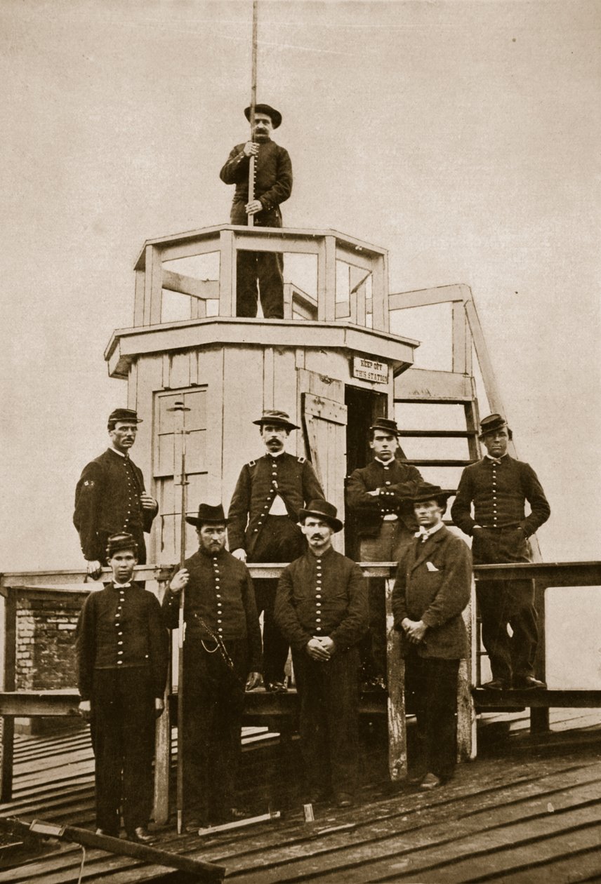 Central Signal Station, Washington, D.C., 1861-65 (sepiafoto) af Mathew B. Brady