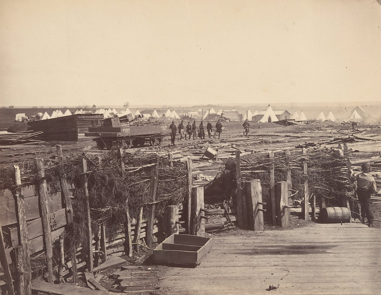 Befæstningsanlæg, Manassas, besat af 13. messe, 1862. af Mathew Brady
