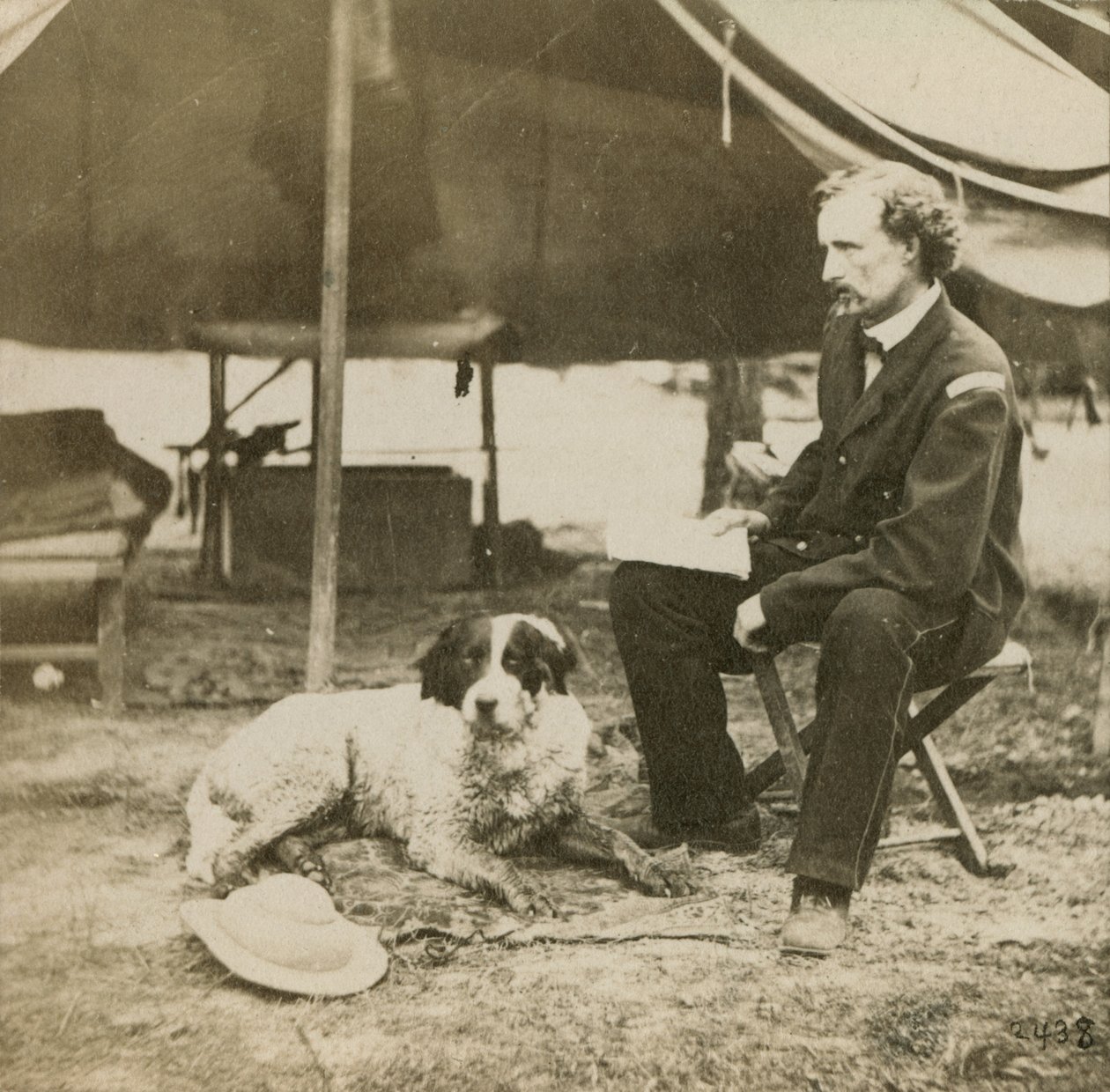 General Custer (1839-76) ved hans hovedkvarter, ca. 1864 af Mathew B. Brady