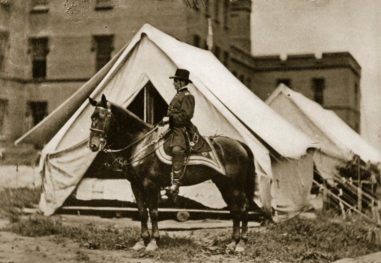 General Hooker on Horse, 1863 af Mathew B. Brady
