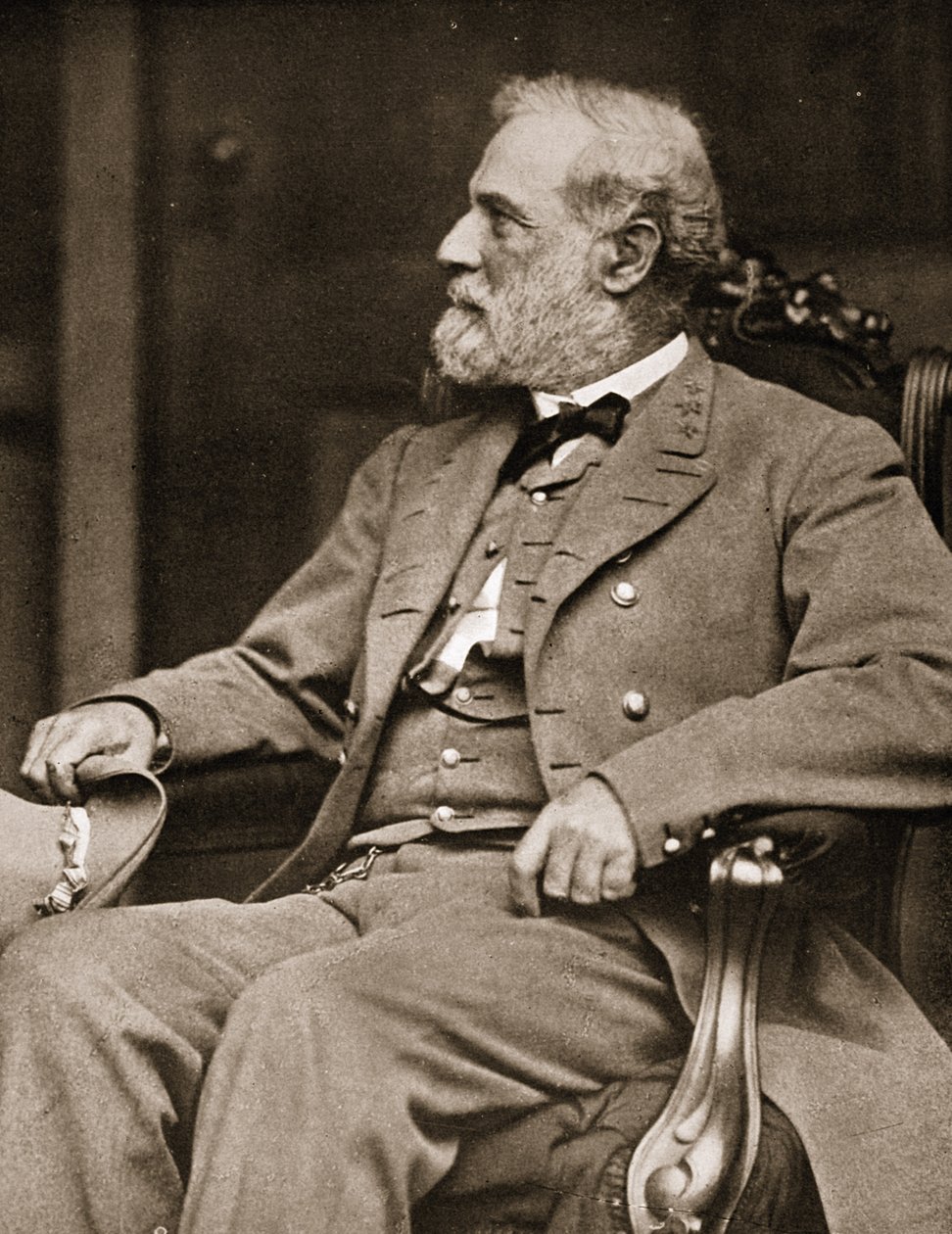 General Robert E. Lee sidder i sit hus i Richmond, 1865 af Mathew B. Brady
