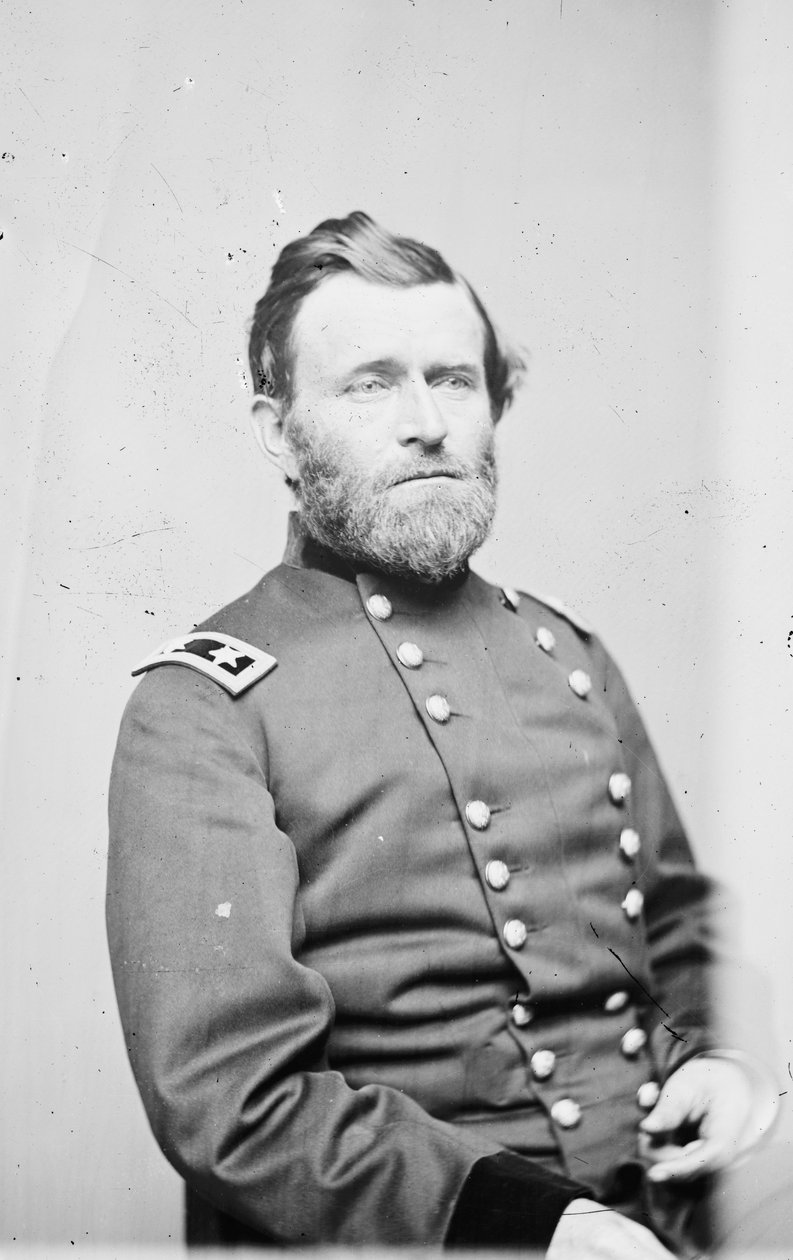 Generalmajor Ulysses S. Grant, officer i den føderale hær, 1861-5 af Mathew B. Brady
