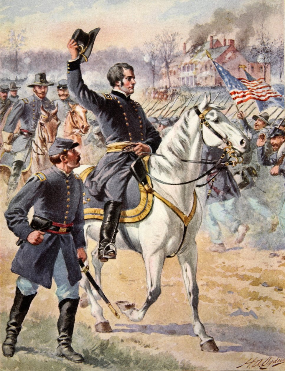 Generalmajor Hooker ved slaget ved Chancellorsville, Virginia, 3. maj 1863 af Mathew B. Brady