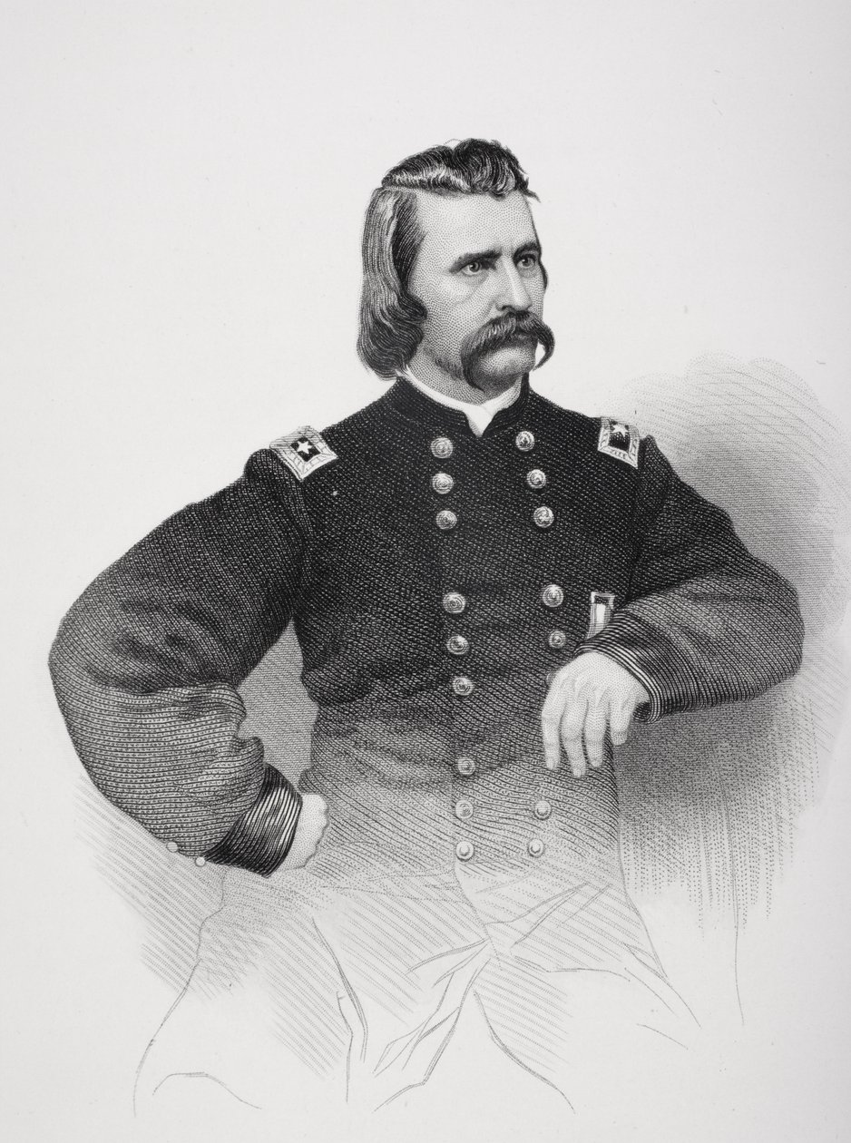 Portræt af John Alexander Logan (1826-86) (litho) af Mathew B. Brady