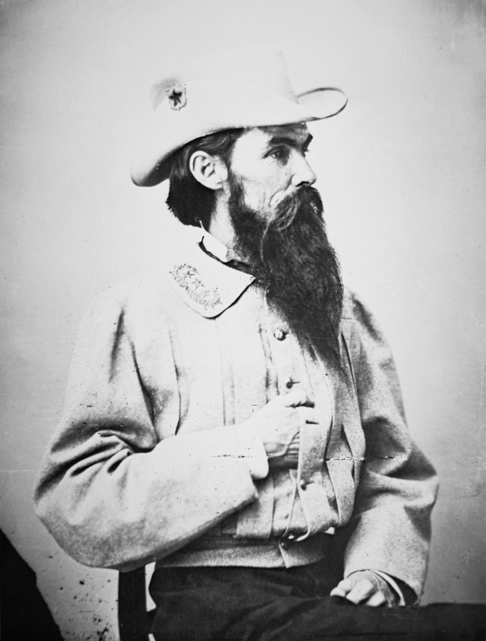 Portræt af generalmajor William Mahone (s/h litho) af Mathew Brady