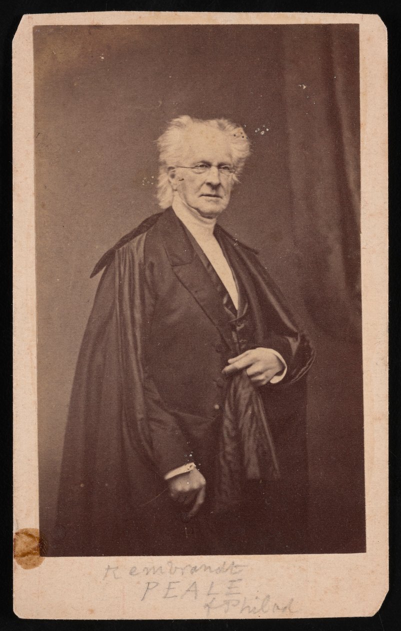 Portræt af Rembrandt Peale 1778-1860, før 1860. af Mathew Brady