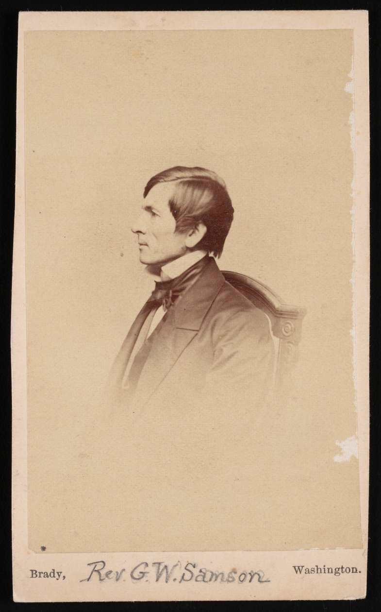 Portræt af pastor George Whitefield Samson 1819-1896, før 1896. af Mathew Brady