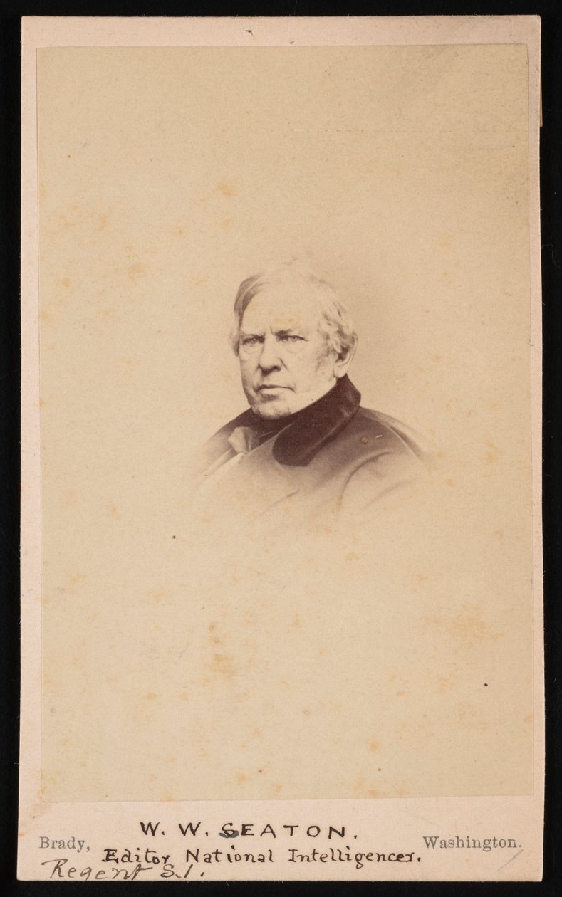 Portræt af William Winston Seaton 1785-1866, før 1866. af Mathew Brady