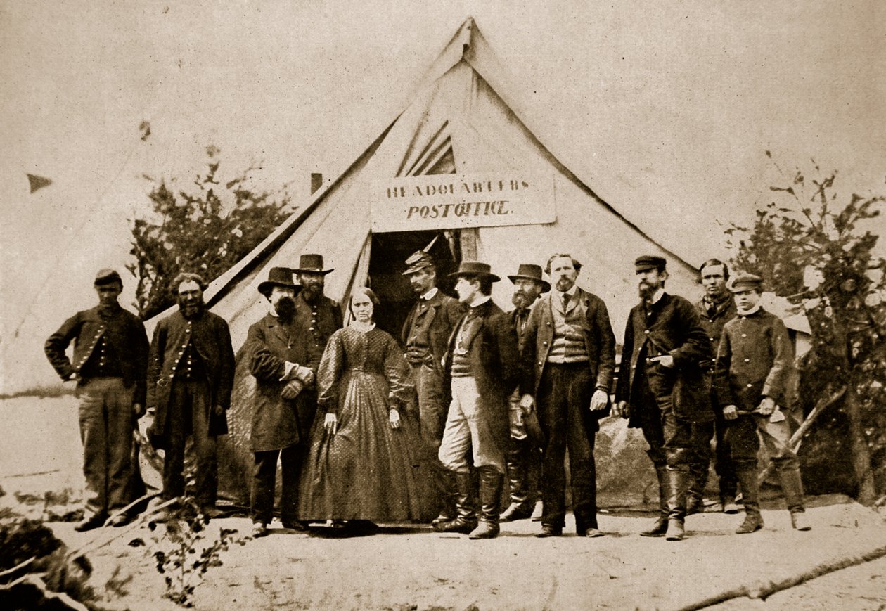 Postkontoret, hovedkvarteret for Army of the Potomac, 1861-65 af Mathew B. Brady