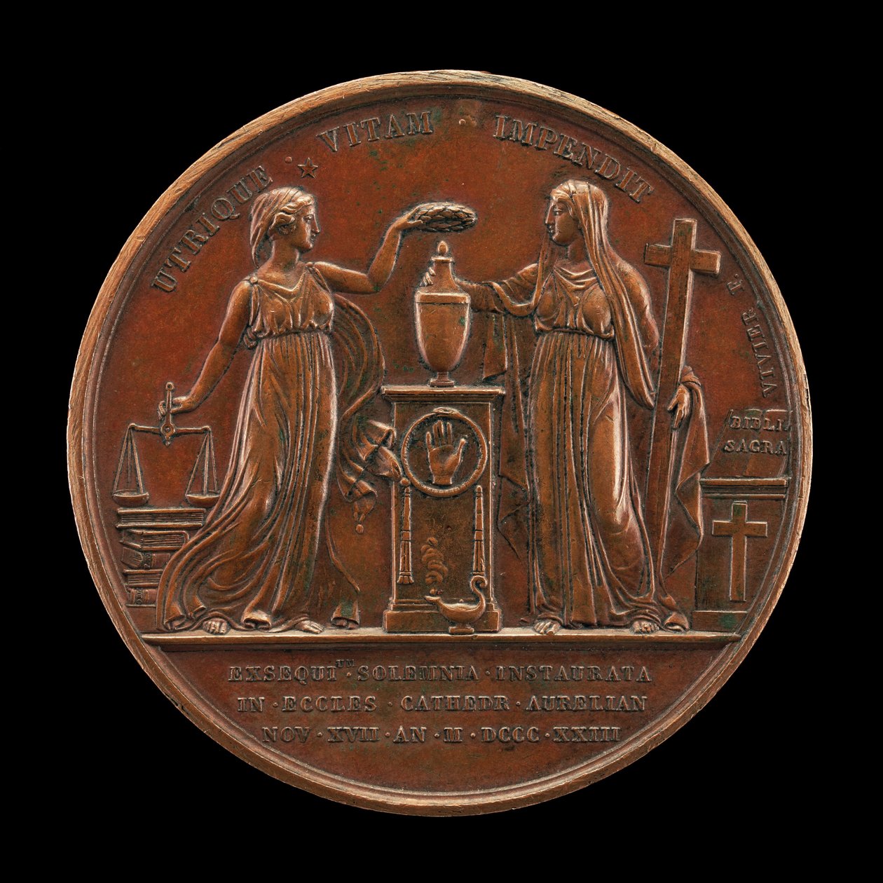 Retfærdighed og tro [omvendt], 1823. af Mathias Nicholas Marie Vivier