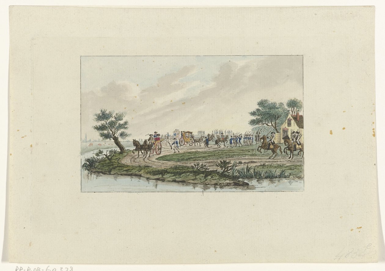 Arrestation af prinsessen i Goejanverwellesluis, 1787 af Mathias de Sallieth