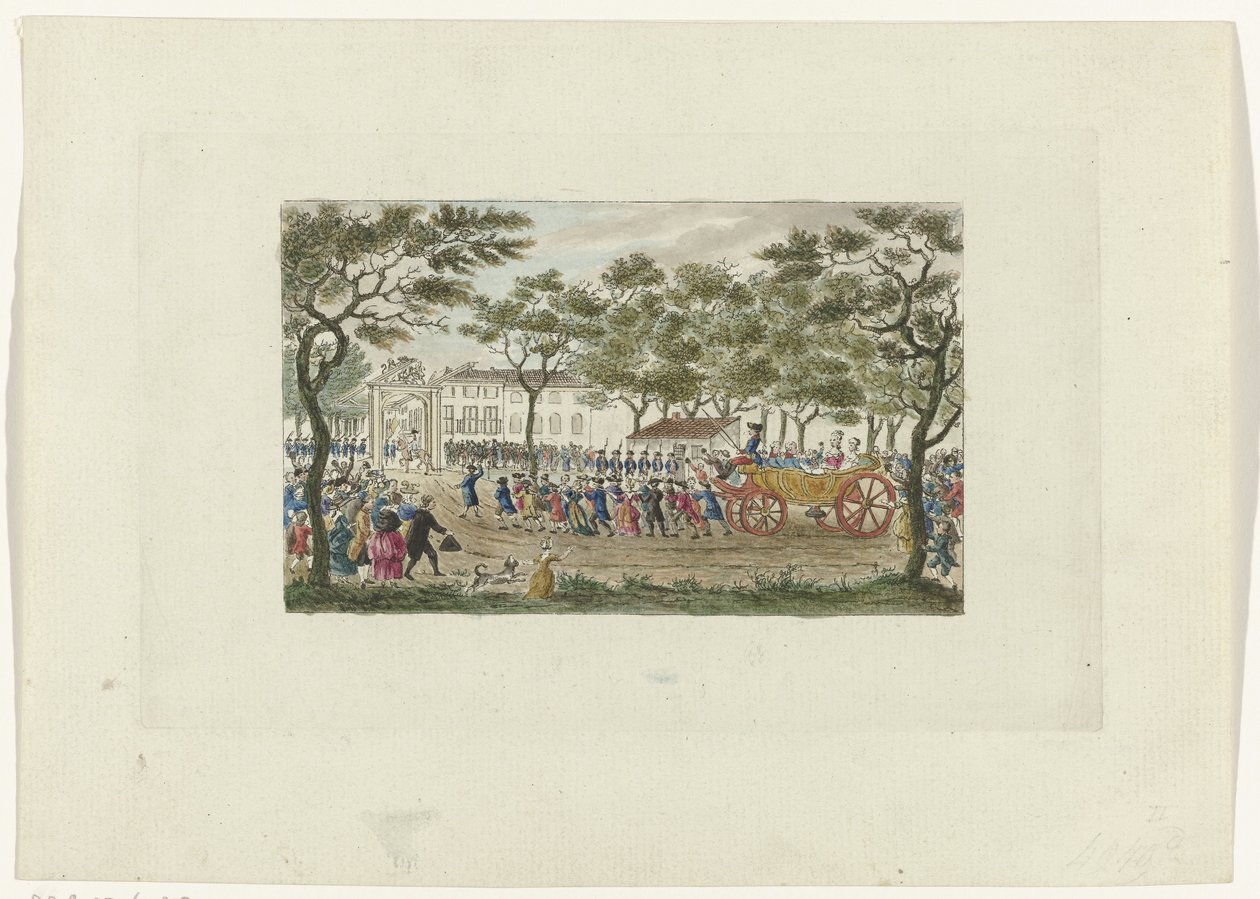 Overhaling af prinsessen af ​​Orange og børnene, 1787 af Mathias de Sallieth