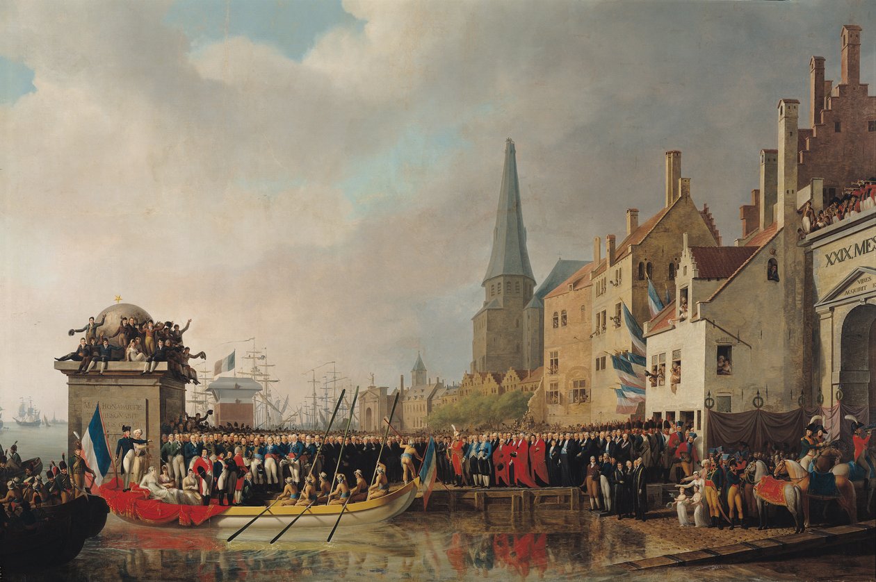 Bonapartes indtog som førstekonsul i Antwerpen den 18. juli 1803, 1807 af Mathieu Ignace van Bree
