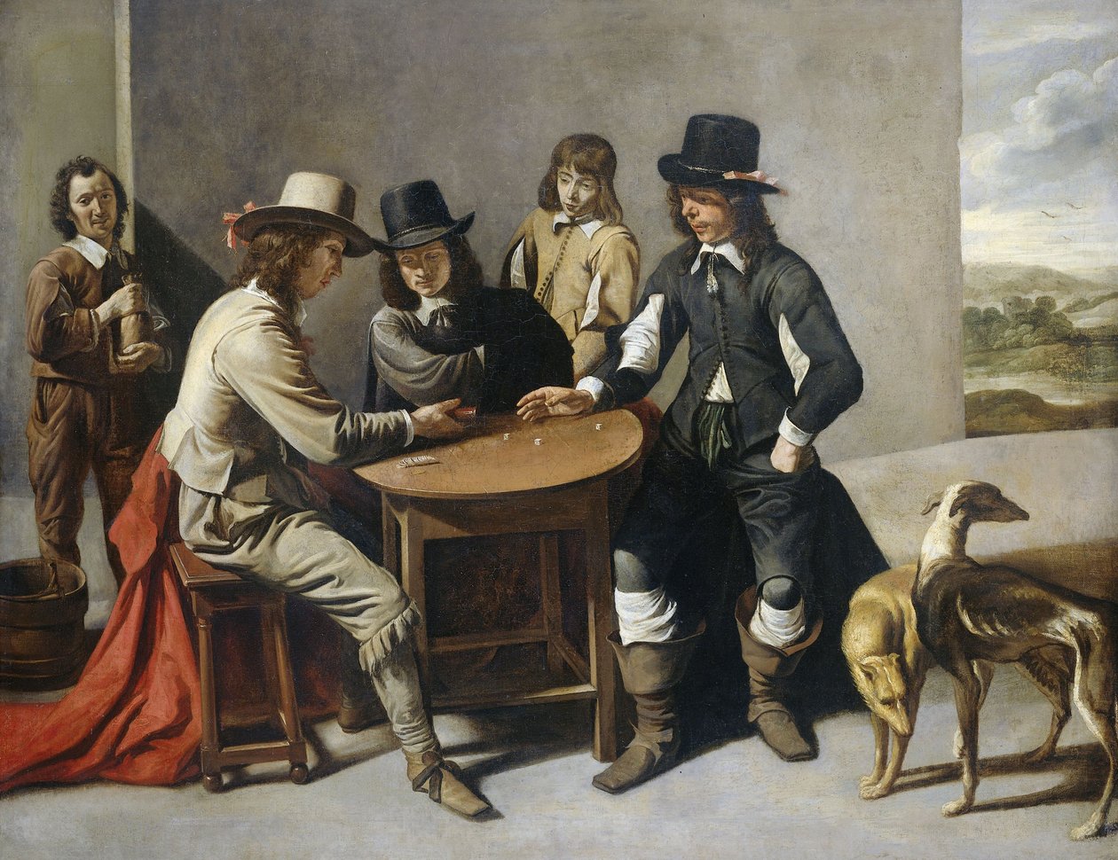 Terningespillere, 1630-80 af Mathieu Le Nain