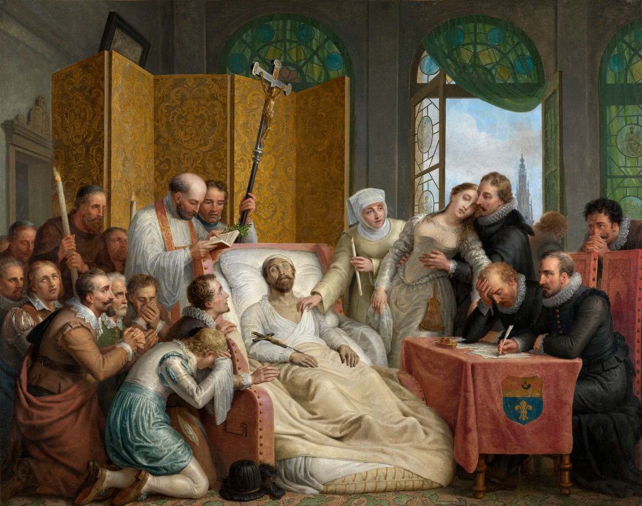 Peter Paul Rubens død af Mathieu Ignace van Bree