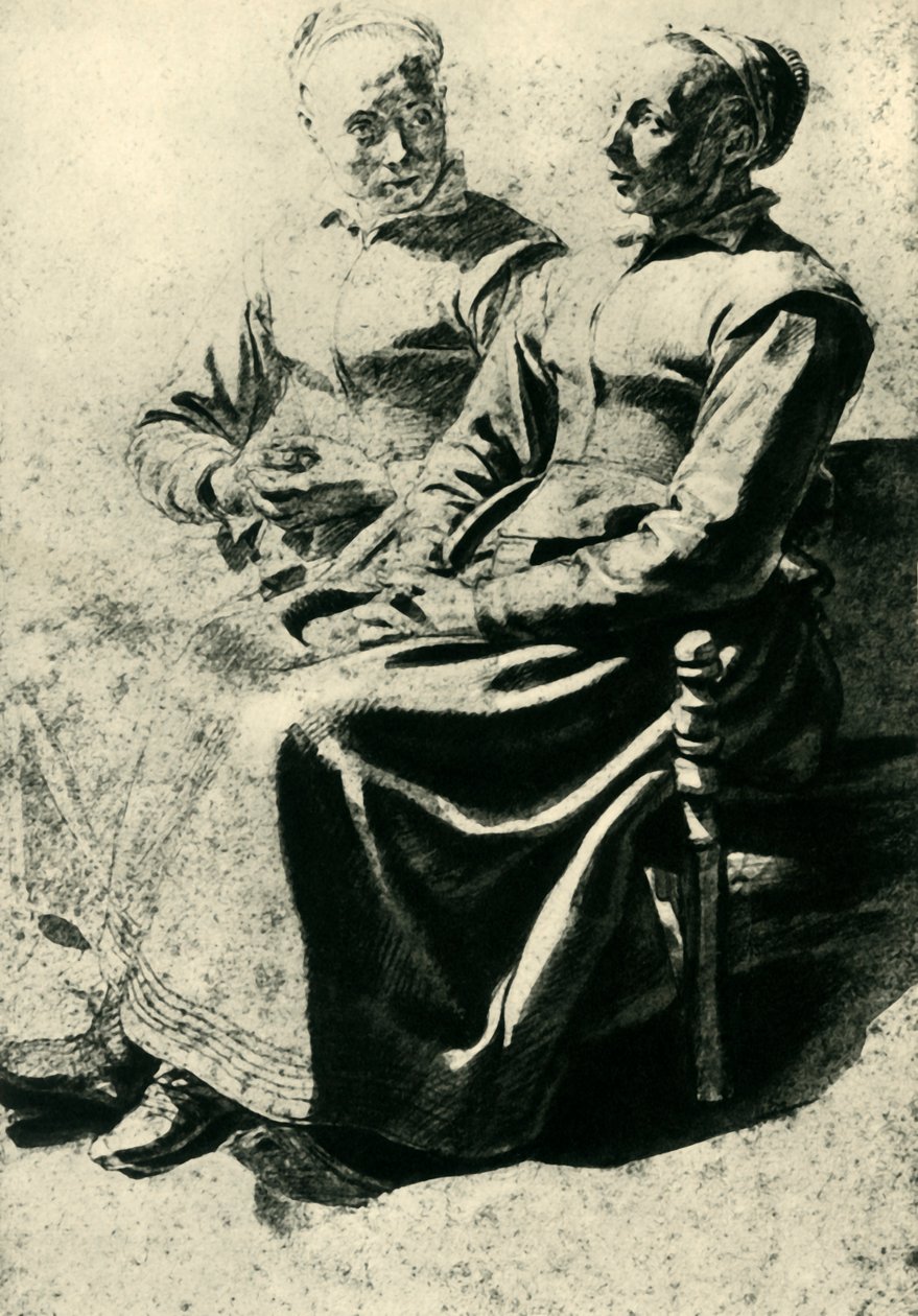 To bondekvinder, midten af det 17. århundrede, 1943. af Mathieu Le Nain
