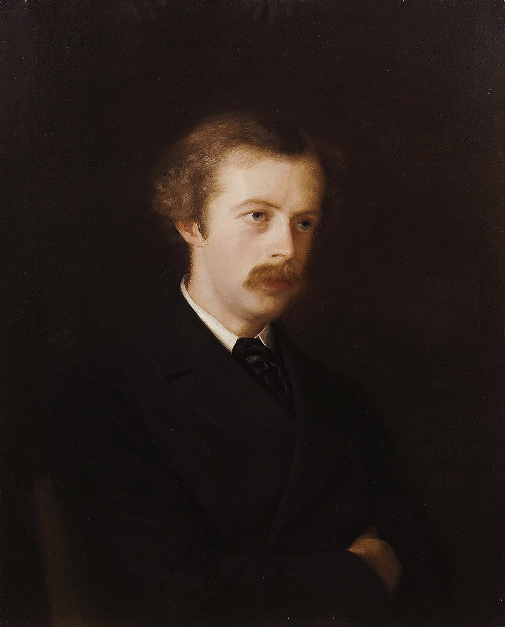 Portræt af digteren Arthur Symons 1865-1945, 1898. af Mathilde de La Tour Comtesse