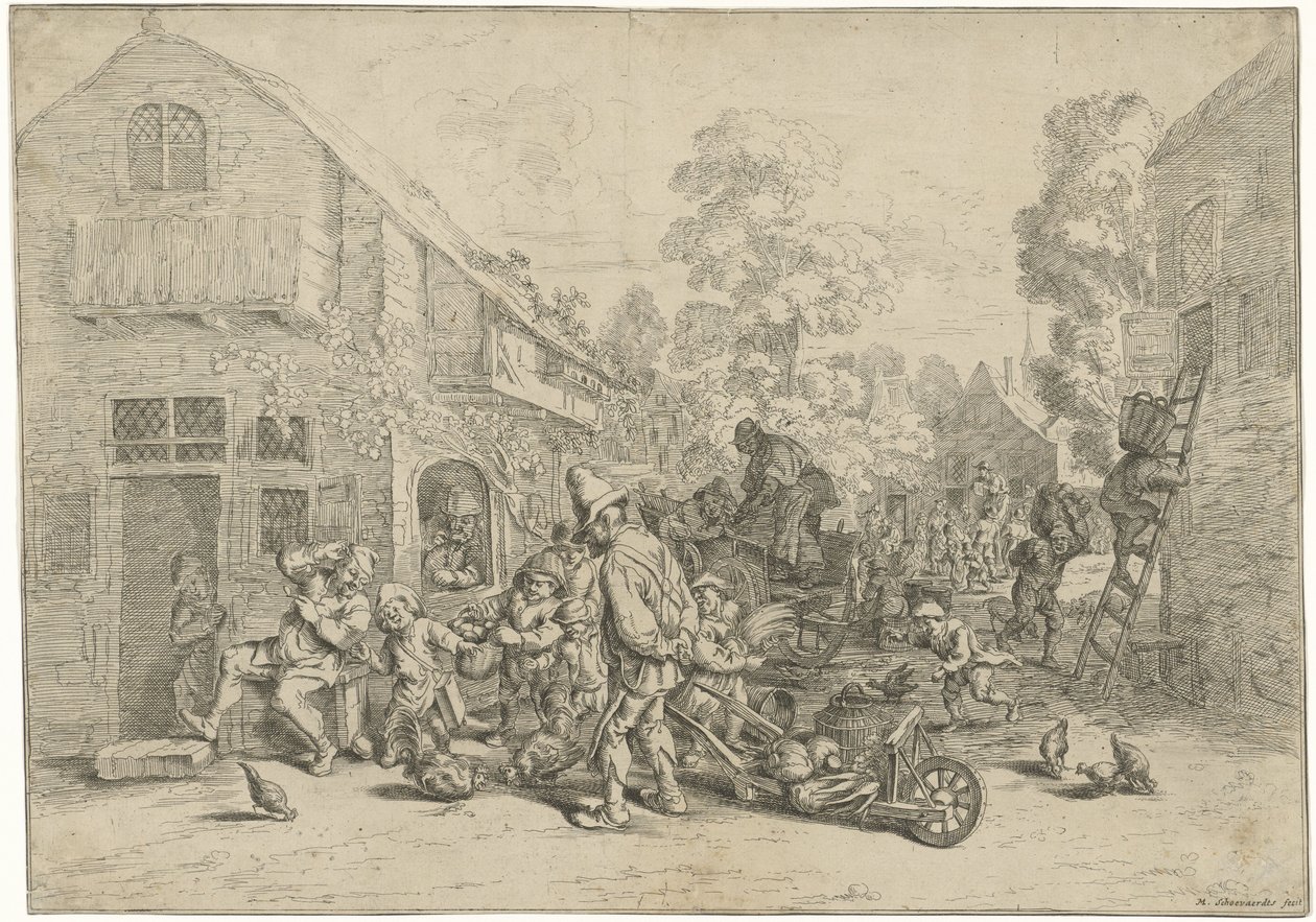 Hanekamp af Mathys Schoevaerdts