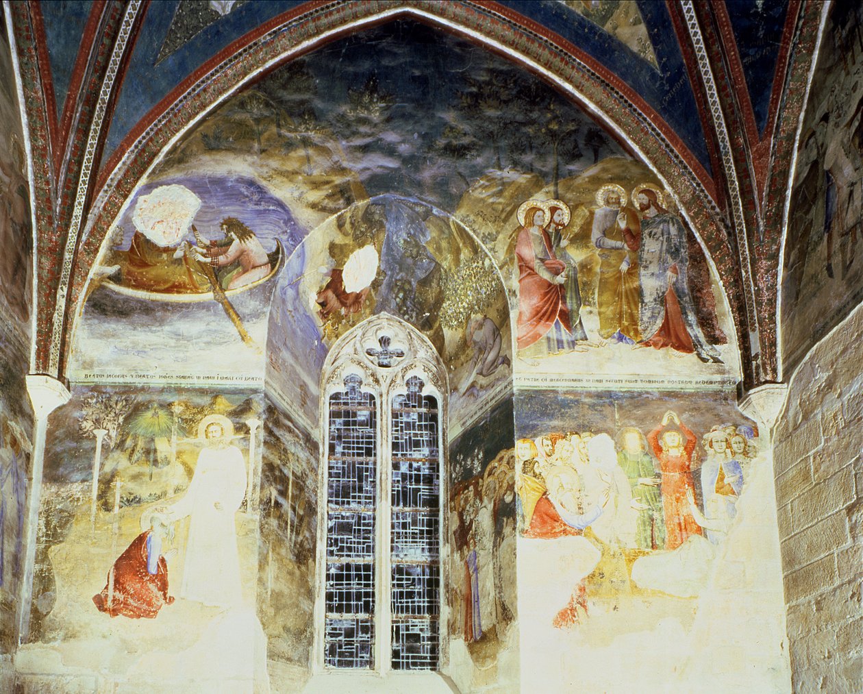 Scener fra The Life of St. John the Evangelist, fra Chapel of St. Jean, 1347 af Matteo Giovanetti