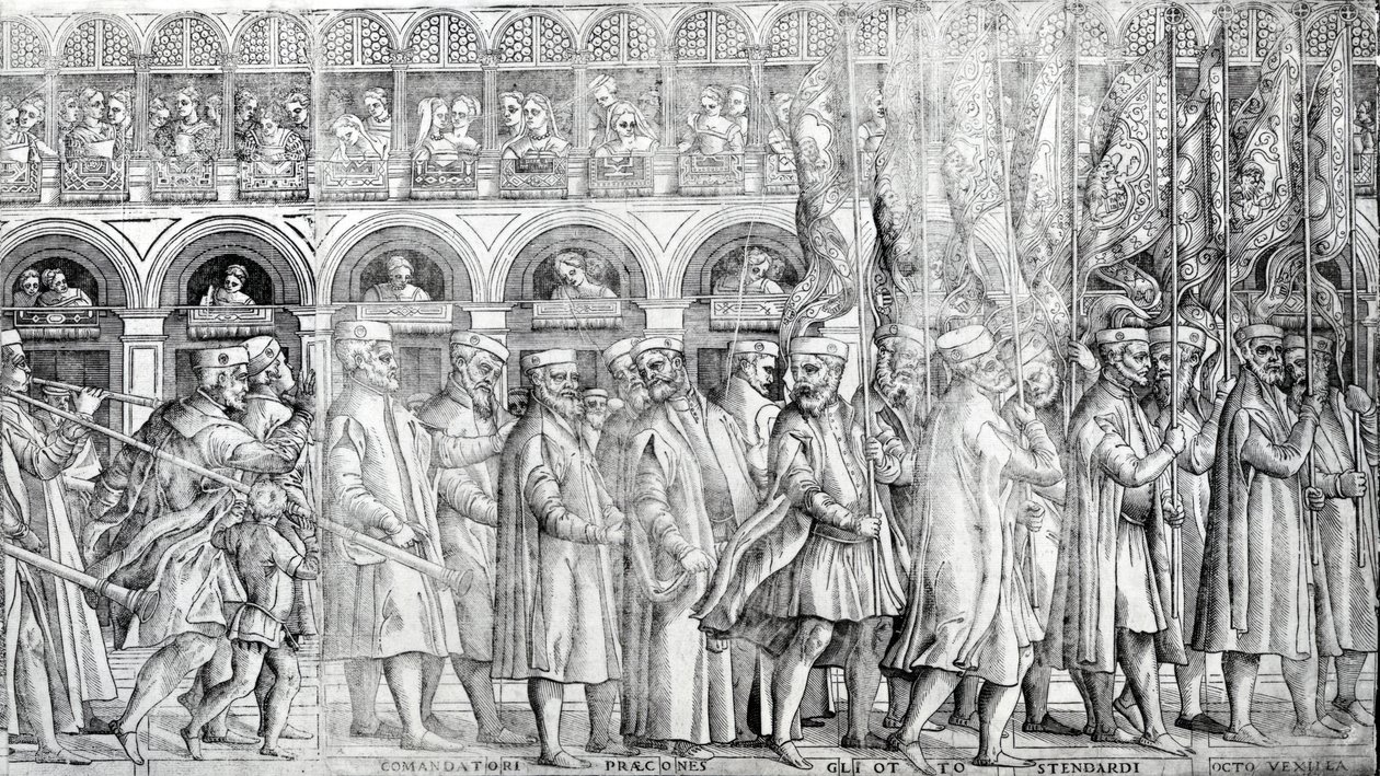Dogal Procession, ca. 1555-60 (se også 476242-5) af Matteo Pagani