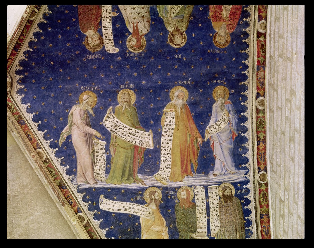 Profeterne Ezekiel, Jeremias, Esajas og Moses, fra La Salle de la Grande Audience (Audiencelokalet), ca. 1353 af Matteo di Giovanetto da Viterbo