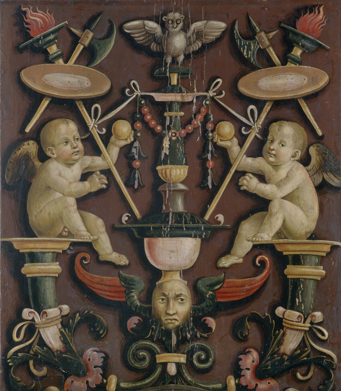 Motiv med Putti (tempera på nåletræ) af Matteo di Giuliano di Lorenzo Balducci