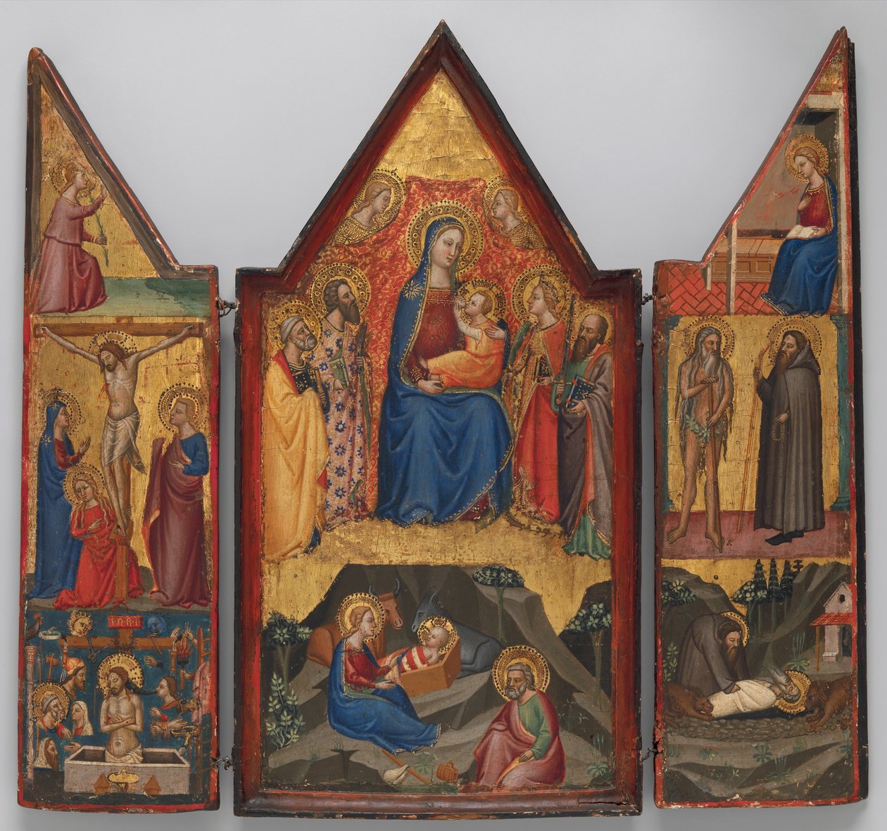 Madonna og Child Enthroned with Saints af Matteo di Pacino