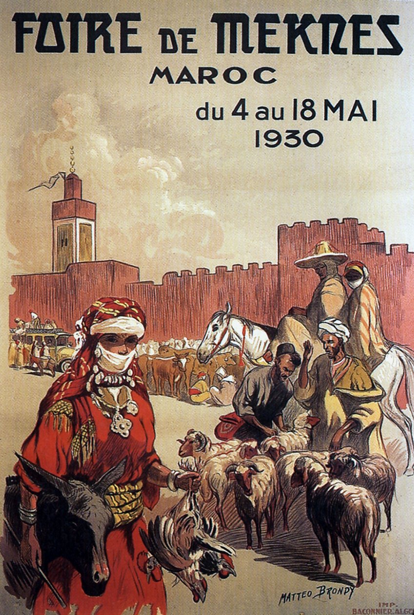 Plakat til messen i Meknes, Marokko af Matteo Brondy