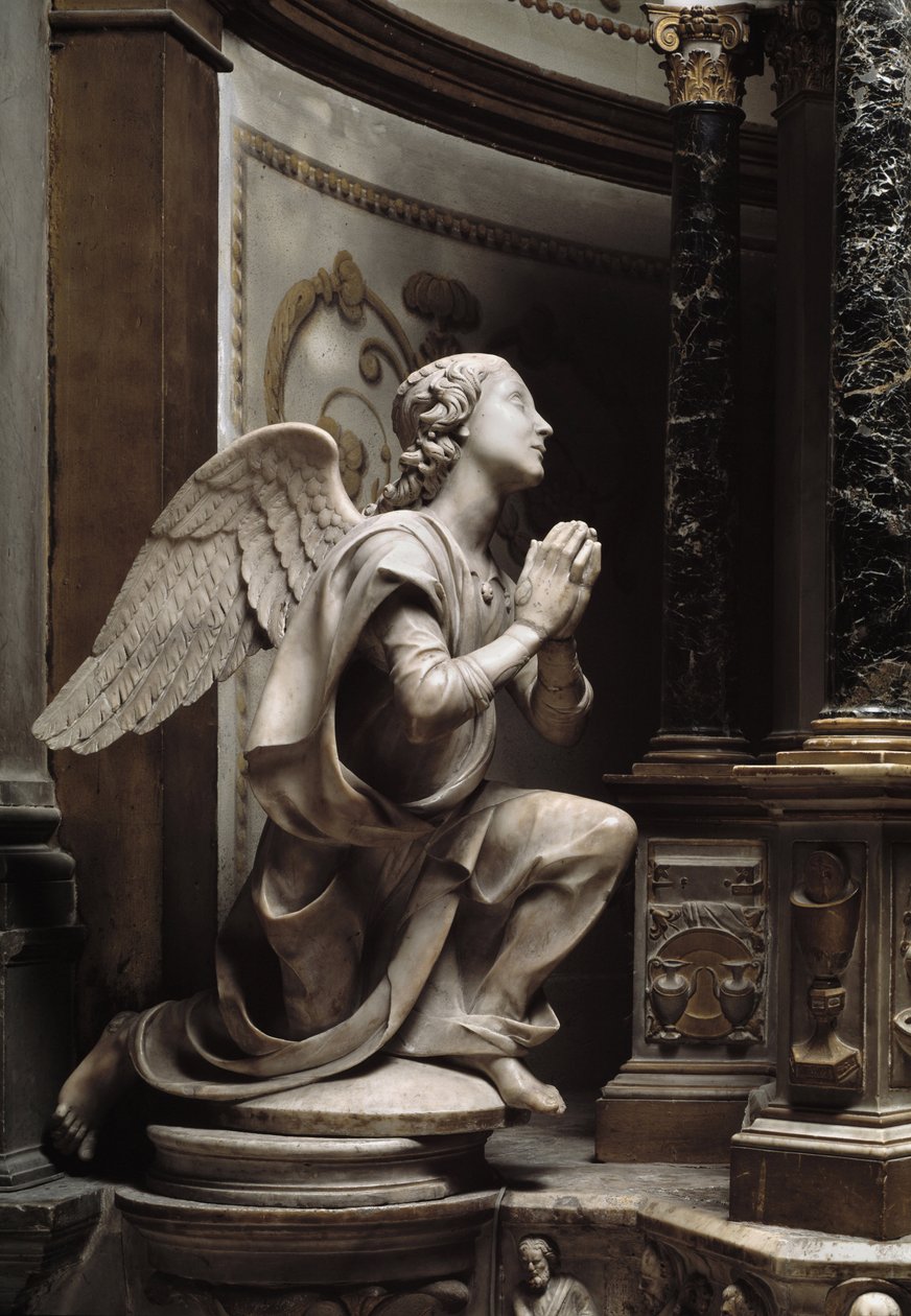 Angel in Adoration Marmorskulptur af Matteo Civitali (1436-1501) af Matteo Civitali