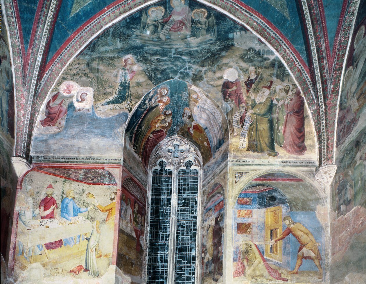 Scener fra The Life of St. John the Baptist, fra The Chapel of St. Jean, 1346-48 (se også 87124 og 1778223) af Matteo Giovanetti