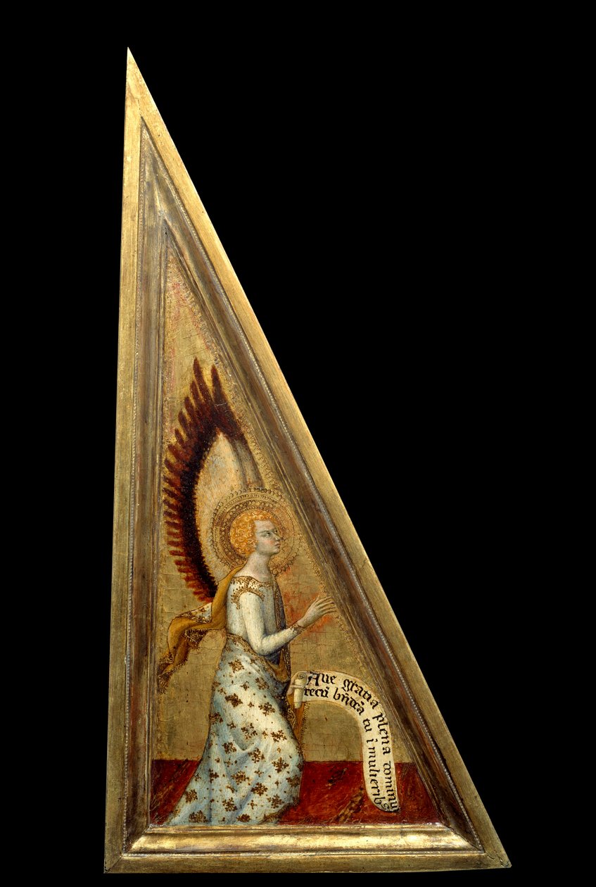 Bebudelsesengelen. Maleri af Matteo Giovanetti (1300-1369) 1300-tallet af Matteo Giovanetti
