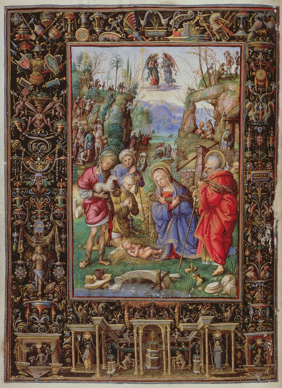 Yates Thompson 29 f.15b-16 Adoration of the Shepherds, fra 