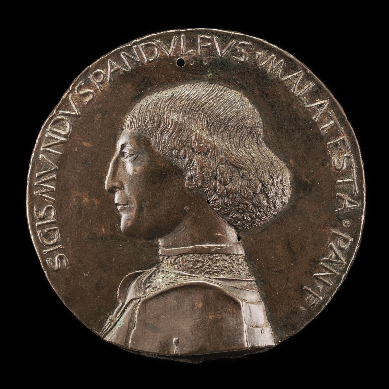 Sigismondo Pandolfo Malatesta, 1417-1468, herre over Rimini og Fano [forside], 1446. af Matteo di Andrea de Pasti