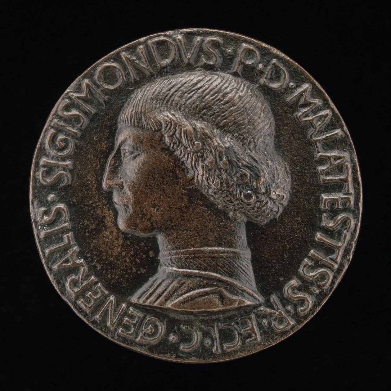 Sigismondo Pandolfo Malatesta, 1417-1468, herre over Rimini og Fano [forside], 1446. af Matteo di Andrea de Pasti