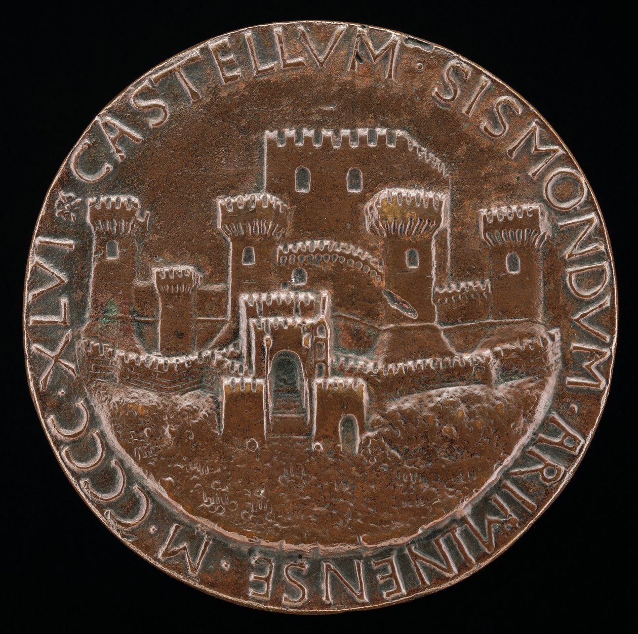 Slottet i Rimini [omvendt], 1446. af Matteo di Andrea de Pasti
