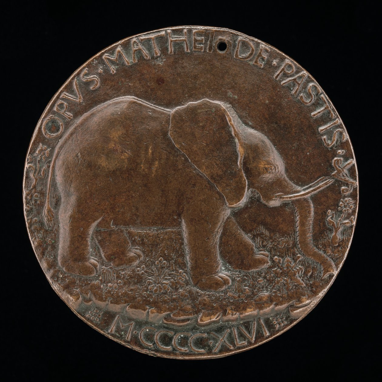 Malatesta-elefanten på en eng [omvendt], 1446. af Matteo di Andrea de Pasti