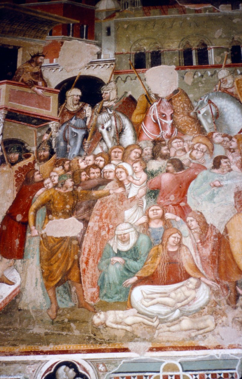 Massacre of the Innocents, Fresco i kirken Santi Agostino, Siena, 1482. af Matteo di Giovanni
