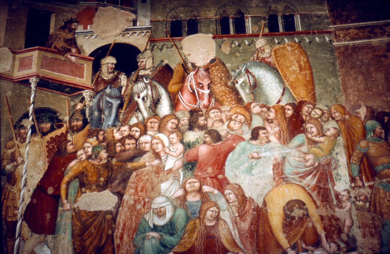 Massacre of the Innocents, Fresko i kirken Santi Agostino, Siena, 1482 af Matteo di Giovanni