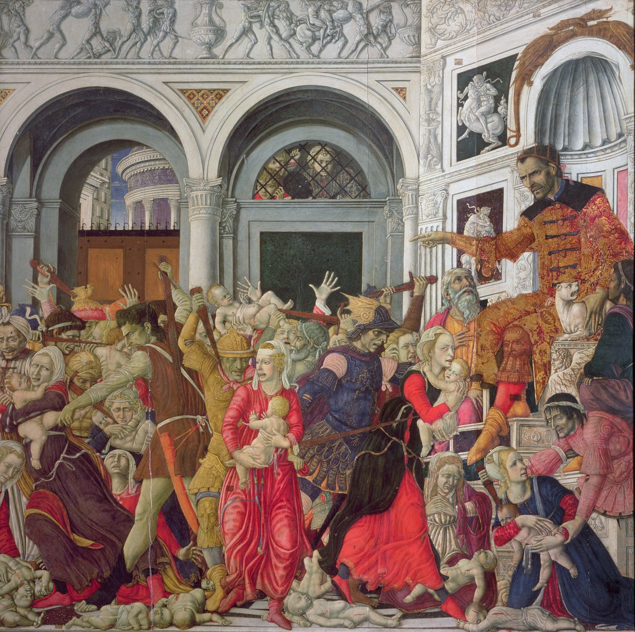 The Massacre of the Innocents (olie på panel) af Matteo di Giovanni di Bartolo