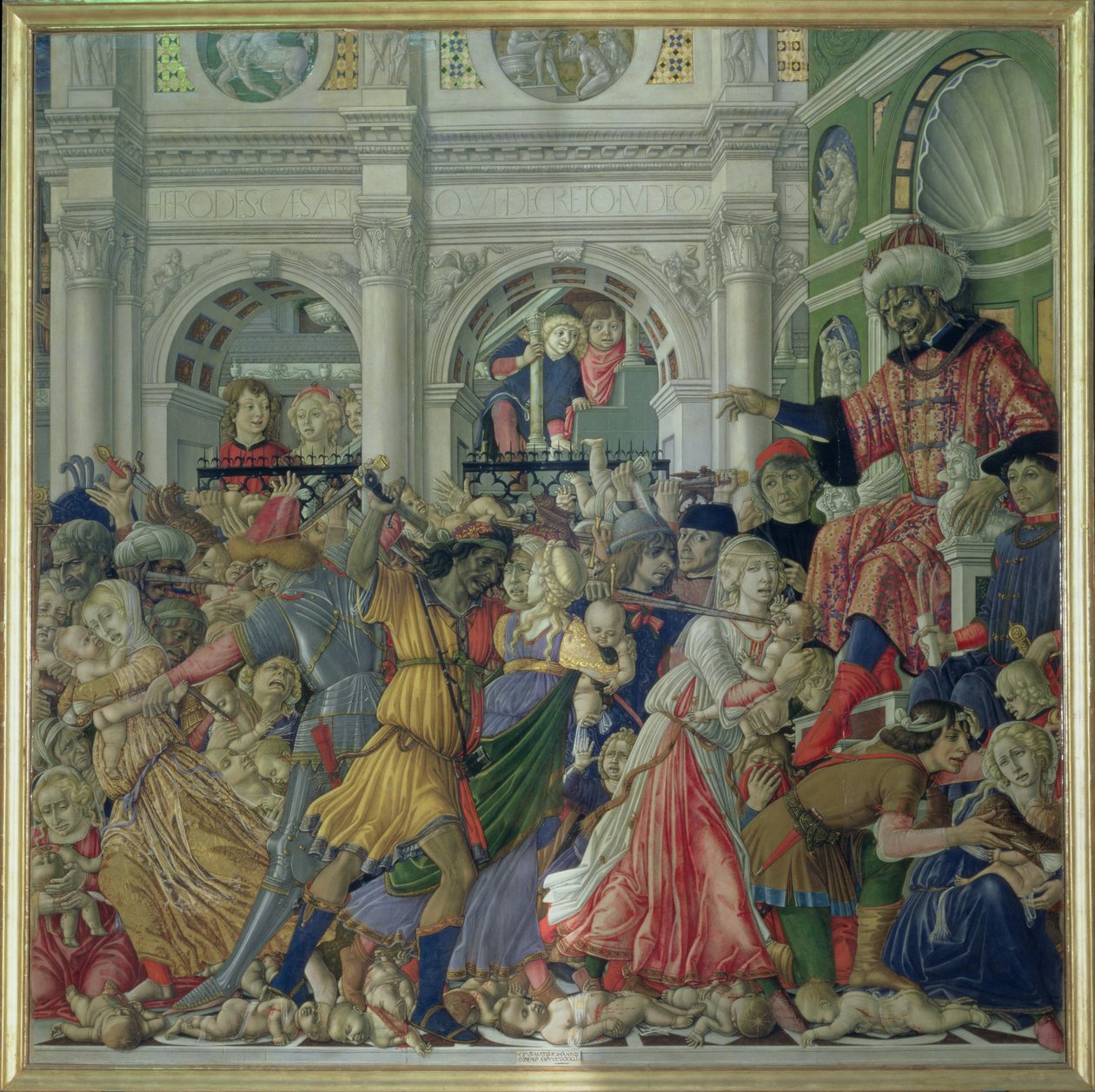 The Massacre of the Innocents, 1482 (tempera på panel) af Matteo di Giovanni di Bartolo