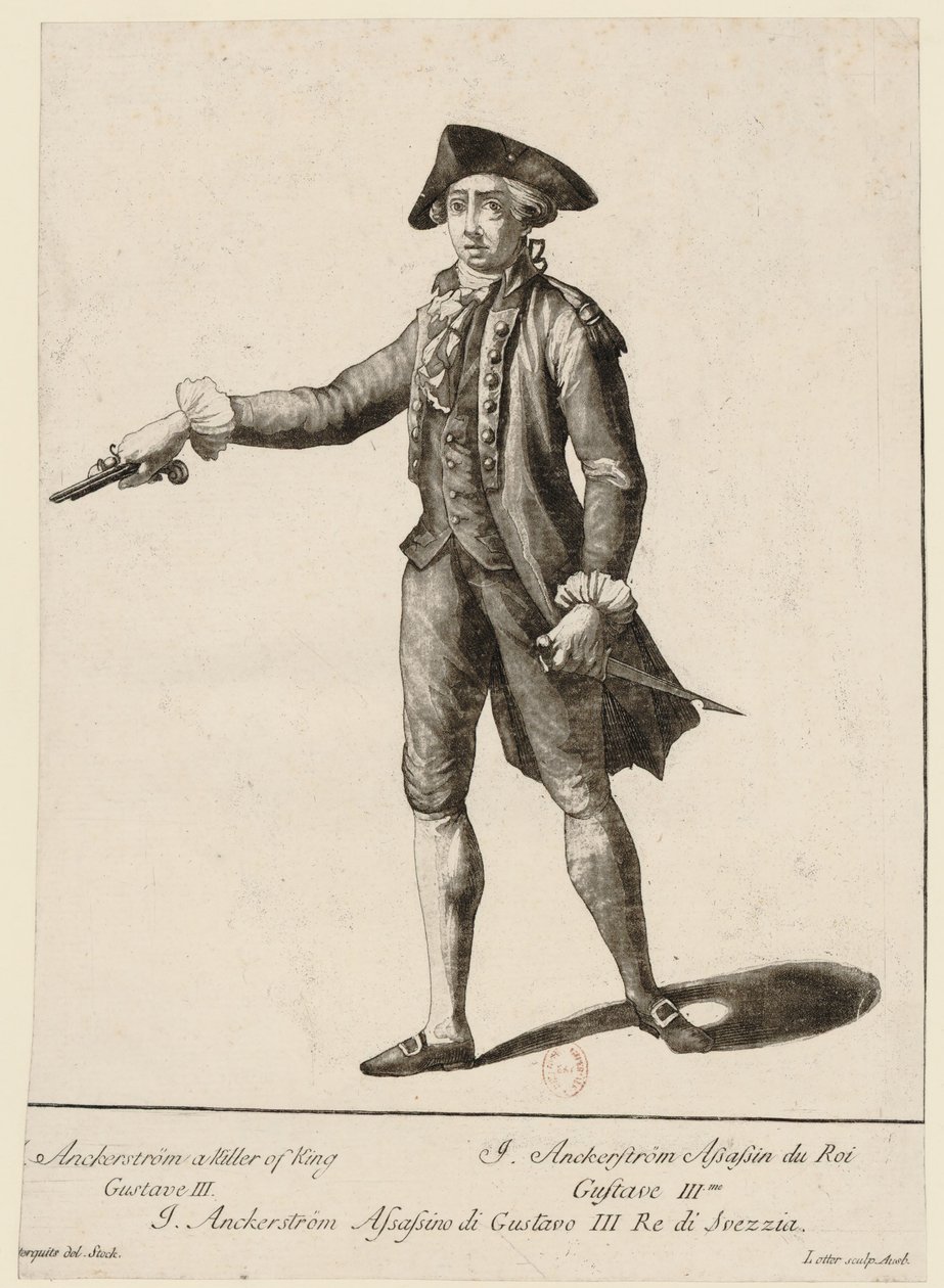 Jacob Johan Anckarström 1762-1792, 1792. af Matthäus Albrecht Lotter