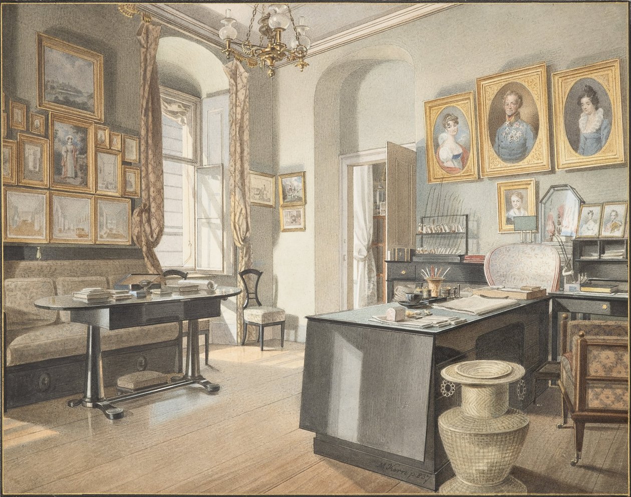 Et studieinteriør ved St. Polten af Matthäus Kern