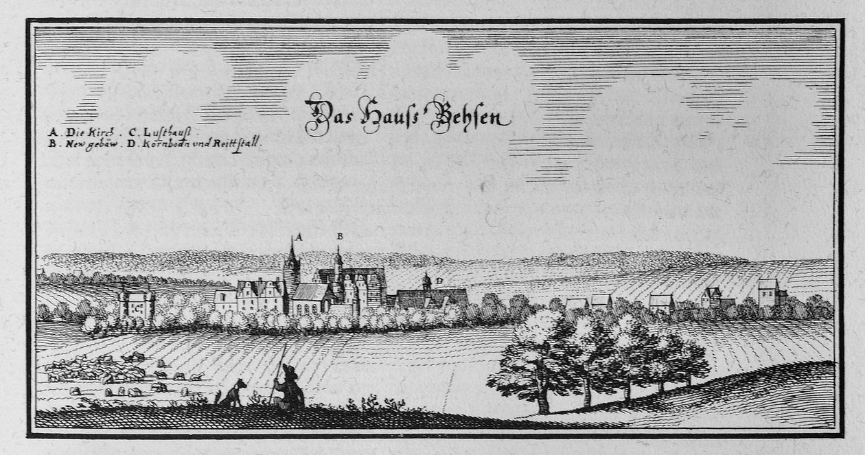 Beesen (1820 forenet med Laublingen til Beesenlaublingen, i dag en del af byen Könnern, Sachsen-Anhalt, Tyskland) af Matthaus Merian