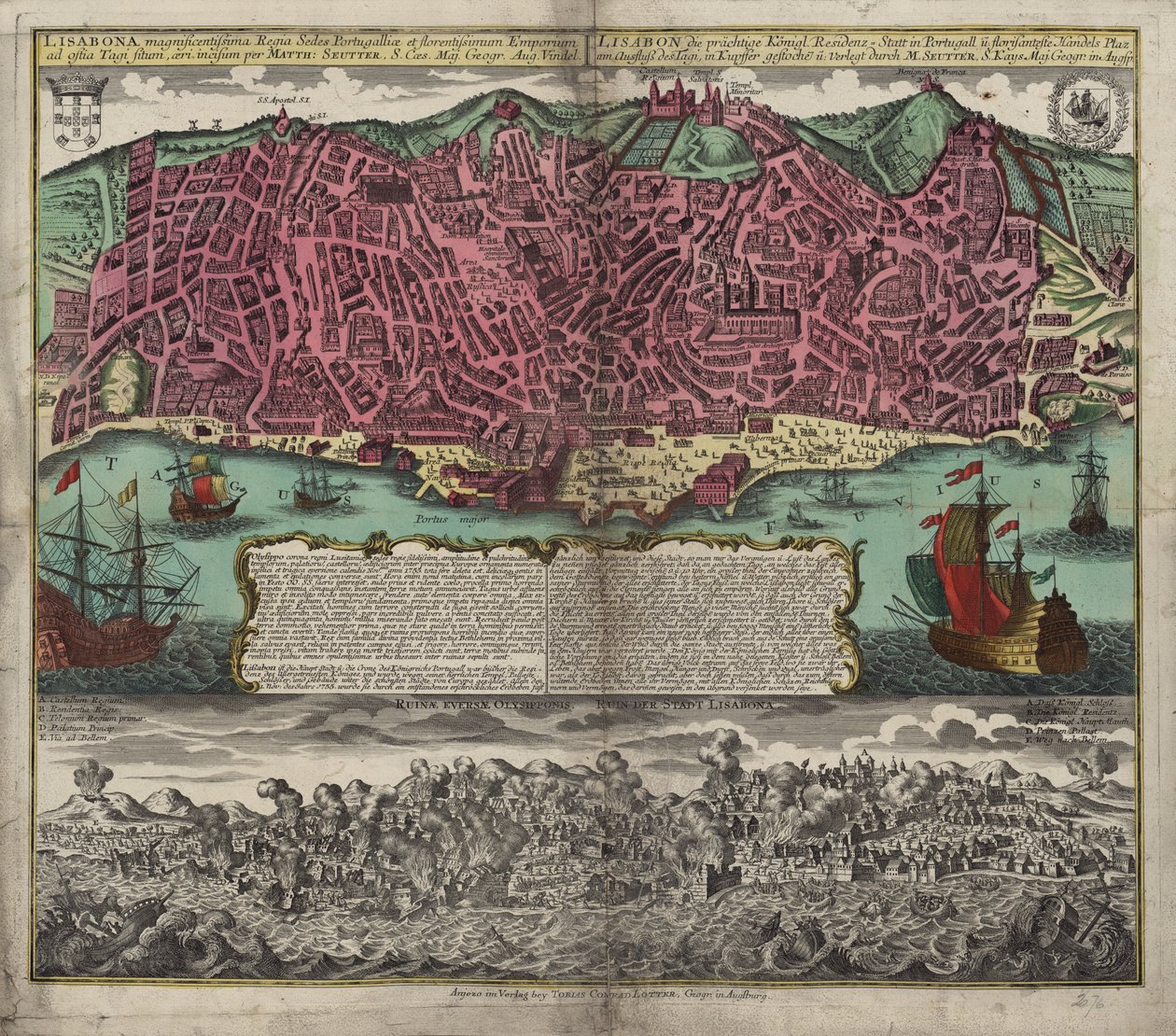 Kort fra Nationalbibliotekets kortsamling. Kortet er udgivet i Augsburg af Matthäus Seutter